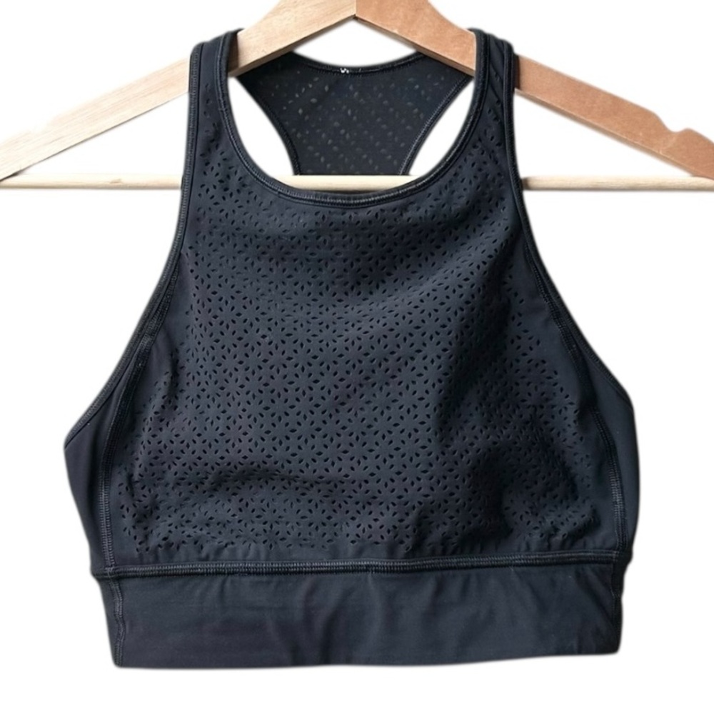 Lululemon Get Your Peek On Laser Cut Bra Black Sz 6